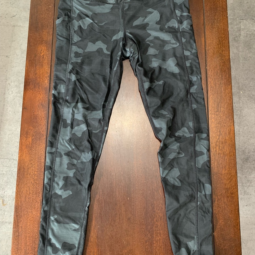 Prana Black and Gray Camouflage Leggings